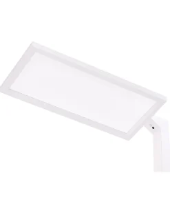Candeeiro De Pe Led Em Metal Branco 196 Cm Orion
