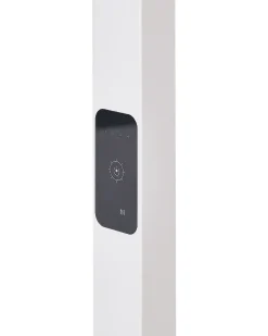 Candeeiro De Pe Led Em Metal Branco 196 Cm Orion