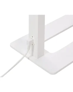 Candeeiro De Pe Led Em Metal Branco 196 Cm Orion