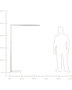 Candeeiro De Pe Led Em Metal Prateado 194 Cm Mensa