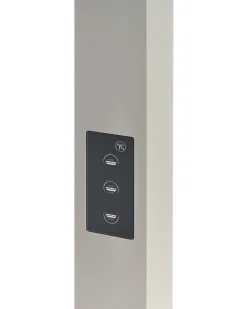 Candeeiro De Pe Led Em Metal Prateado 194 Cm Mensa