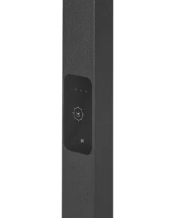 Candeeiro De Pe Led Em Metal Preto 196 Cm Orion