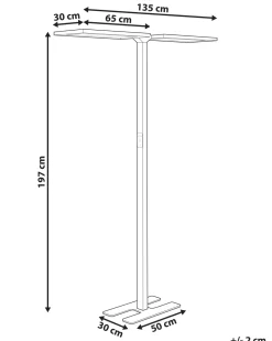 Candeeiro De Pe Led Em Metal Branco 196 Cm Sculptor