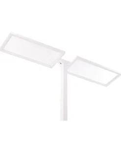 Candeeiro De Pe Led Em Metal Branco 196 Cm Sculptor
