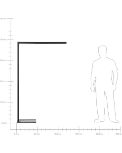Candeeiro De Pe Led Em Metal Preto 194 Cm Mensa