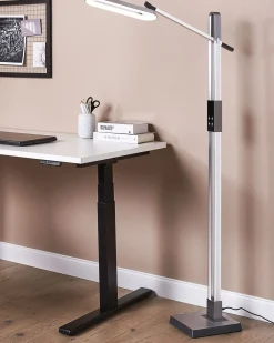 Candeeiro De Pe Led Prateado 144 Cm Aquarius