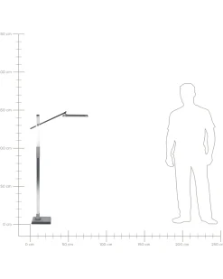 Candeeiro De Pe Led Prateado 144 Cm Aquarius