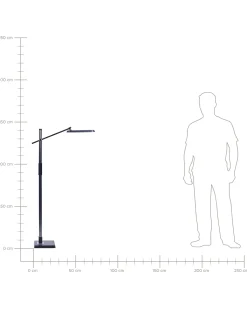 Candeeiro De Pe Led Prateado 144 Cm Aquarius