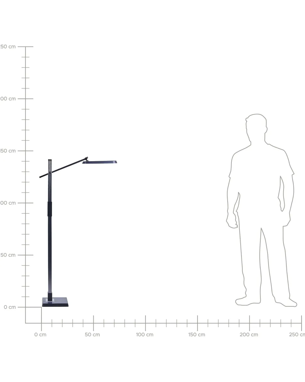 Candeeiro De Pe Led Prateado 144 Cm Aquarius