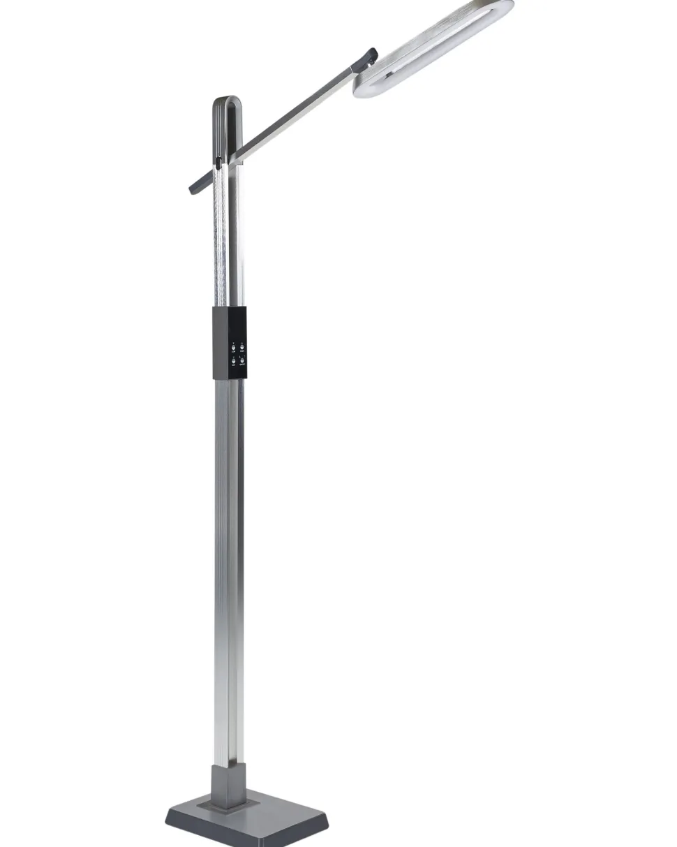 Candeeiro De Pe Led Prateado 144 Cm Aquarius