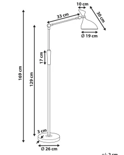 Candeeiro De Pe Led Prateado 169 Cm Andromeda
