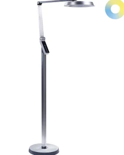 Candeeiro De Pe Led Prateado 170 Cm Carina