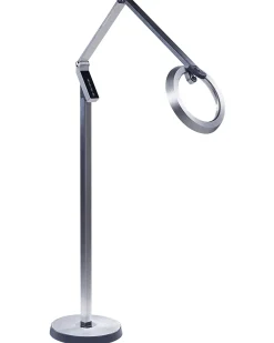 Candeeiro De Pe Led Prateado 170 Cm Carina