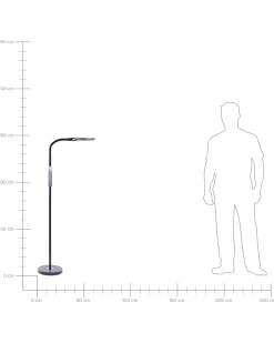 Candeeiro De Pe Led Preto 148 Cm Cassiopeia