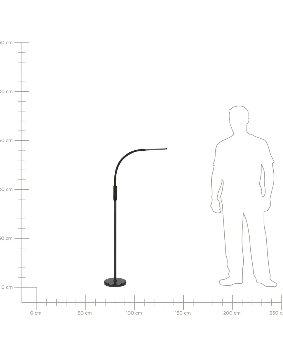 Candeeiro De Pe Led Preto 174 Cm Apus