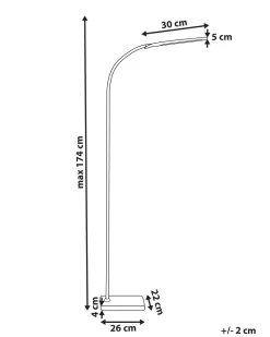 Candeeiro De Pe Led Preto 174 Cm Norma