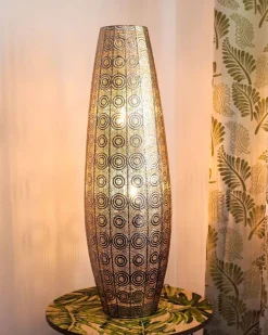 Candeeiro De Pe Marroquino Prateado Maringa