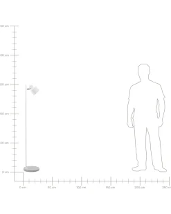 Candeeiro De Pe Metalico Branco Corbones