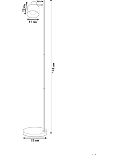 Candeeiro De Pe Metalico Branco Corbones