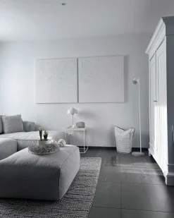 Candeeiro De Pe Metalico Branco Corbones