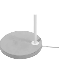 Candeeiro De Pe Metalico Branco Corbones