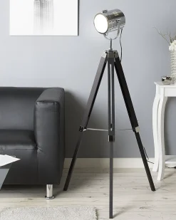 Candeeiro De Pe Moderno Preto Alzette