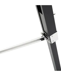 Candeeiro De Pe Moderno Preto Madeira