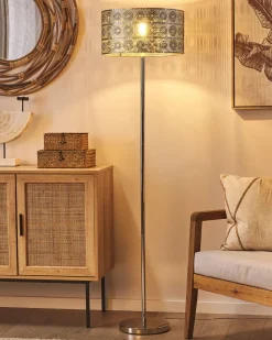 Candeeiro De Pe Prateado Nuon