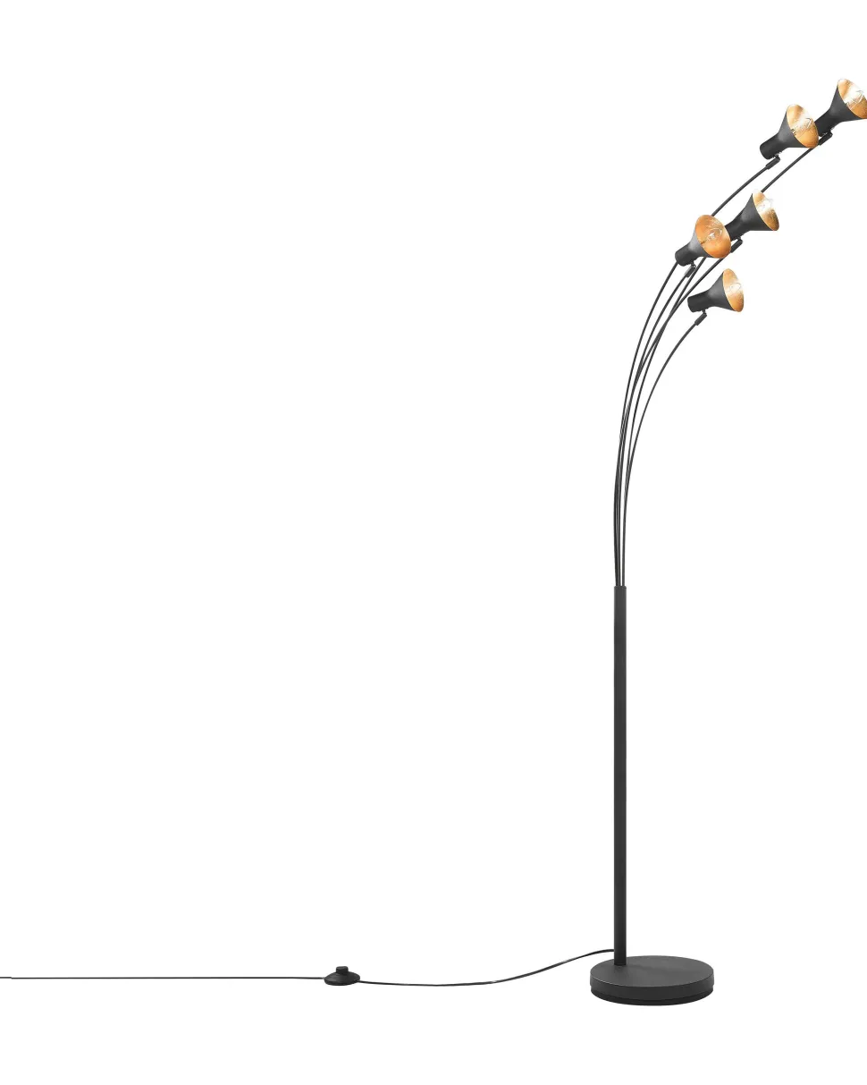 Candeeiro De Pe Preto 205 Cm Baraga