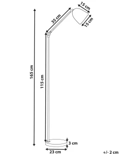 Candeeiro De Pe Preto 165 Cm Chanza