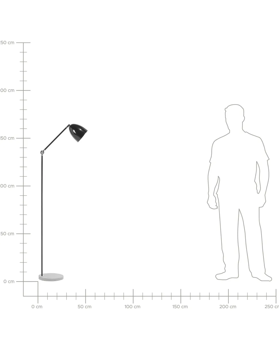 Candeeiro De Pe Preto 165 Cm Chanza