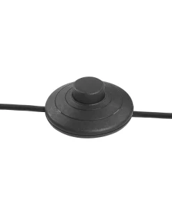 Candeeiro De Pe Preto Com Tripe De Madeira Nitra