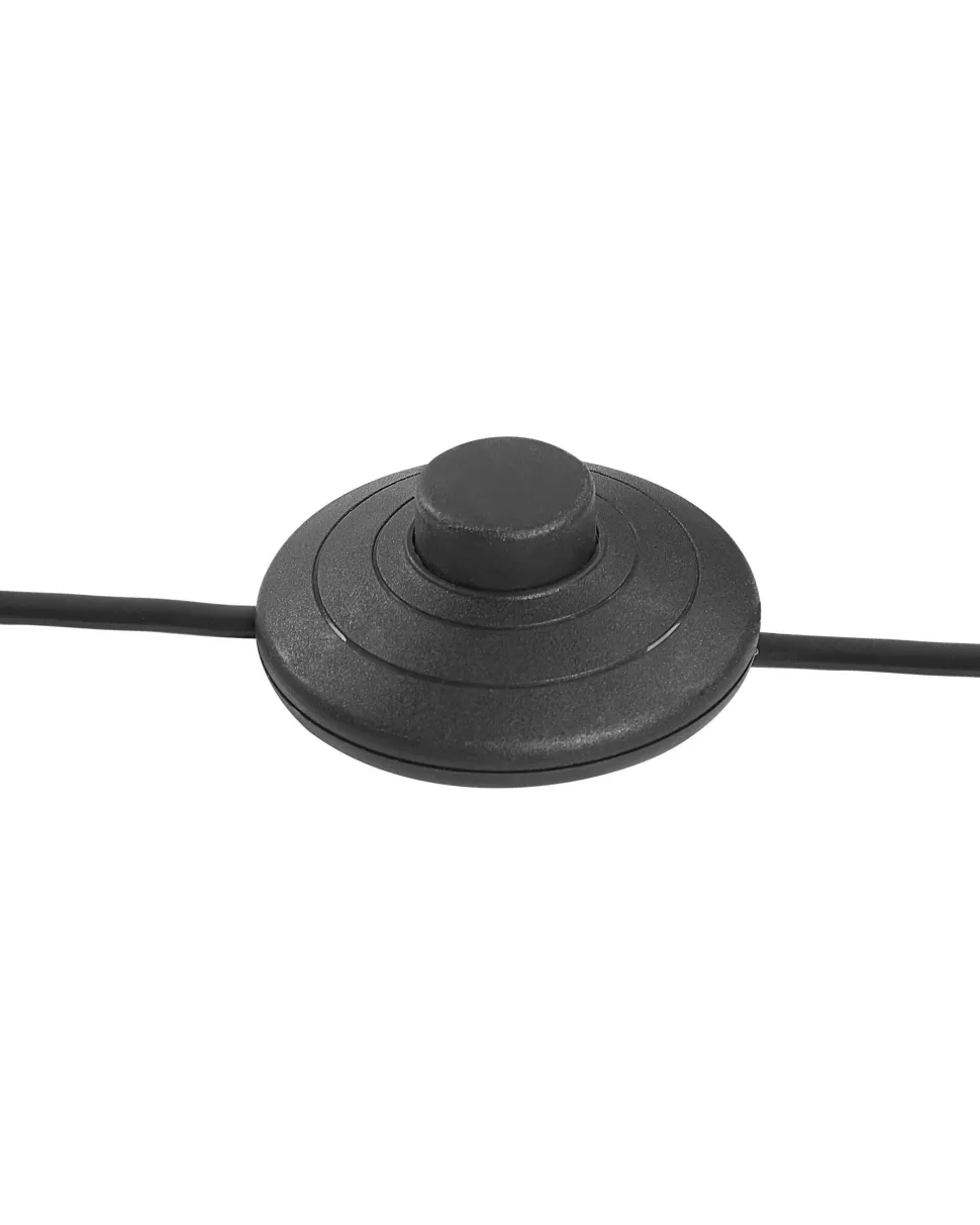 Candeeiro De Pe Preto Com Tripe De Madeira Nitra