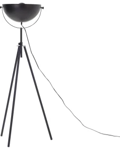 Candeeiro De Pe Preto E Dourado Thames