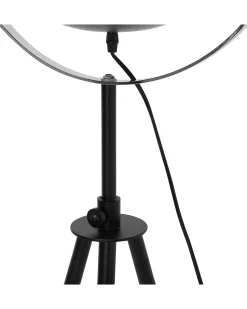 Candeeiro De Pe Preto E Dourado Thames