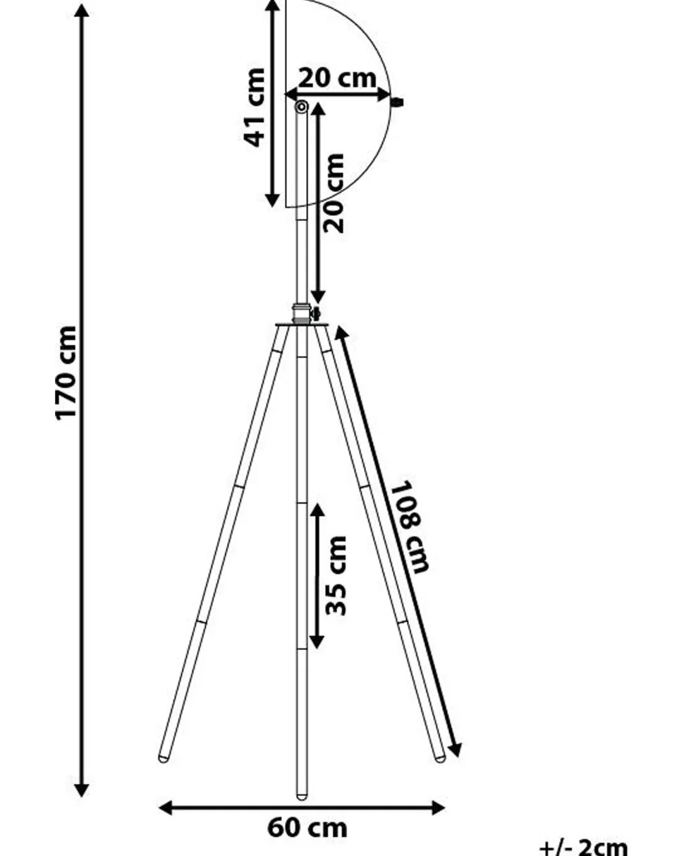 Candeeiro De Pe Preto E Dourado Thames