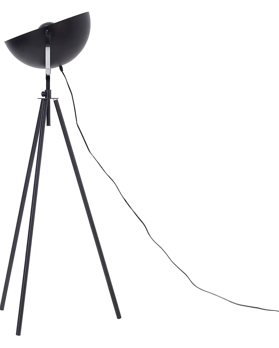 Candeeiro De Pe Preto E Dourado Thames