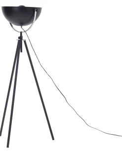 Candeeiro De Pe Preto E Dourado Thames