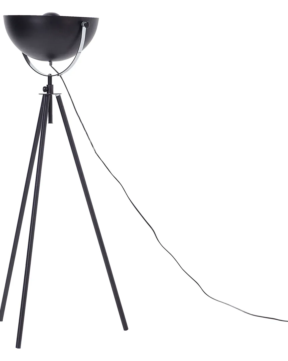 Candeeiro De Pe Preto E Dourado Thames