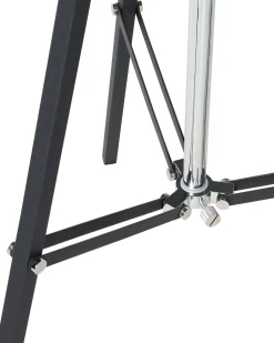 Candeeiro De Pe Preto E Prateado Thames Ii