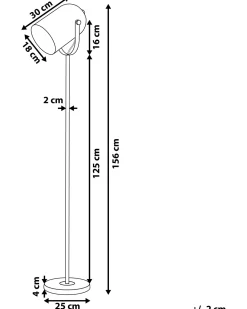Candeeiro De Pe Preto Tyria