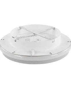 Candeeiro De Teto 42 Cm Metal Branco E Dourado Taping