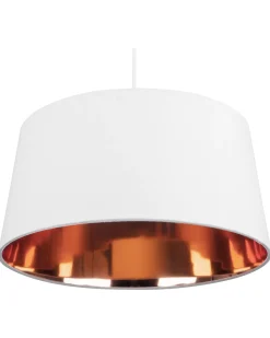 Candeeiro De Teto Branco E Cor De Cobre Kallar