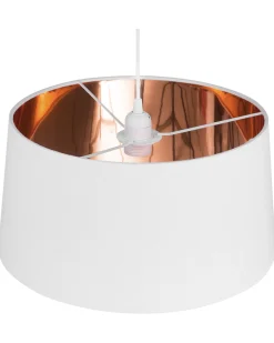 Candeeiro De Teto Branco E Cor De Cobre Kallar