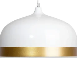 Candeeiro De Teto Branco E Dourado Parina