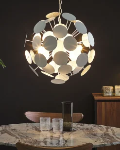 Candeeiro De Teto Branco Para 4 Lampadas Maritsa