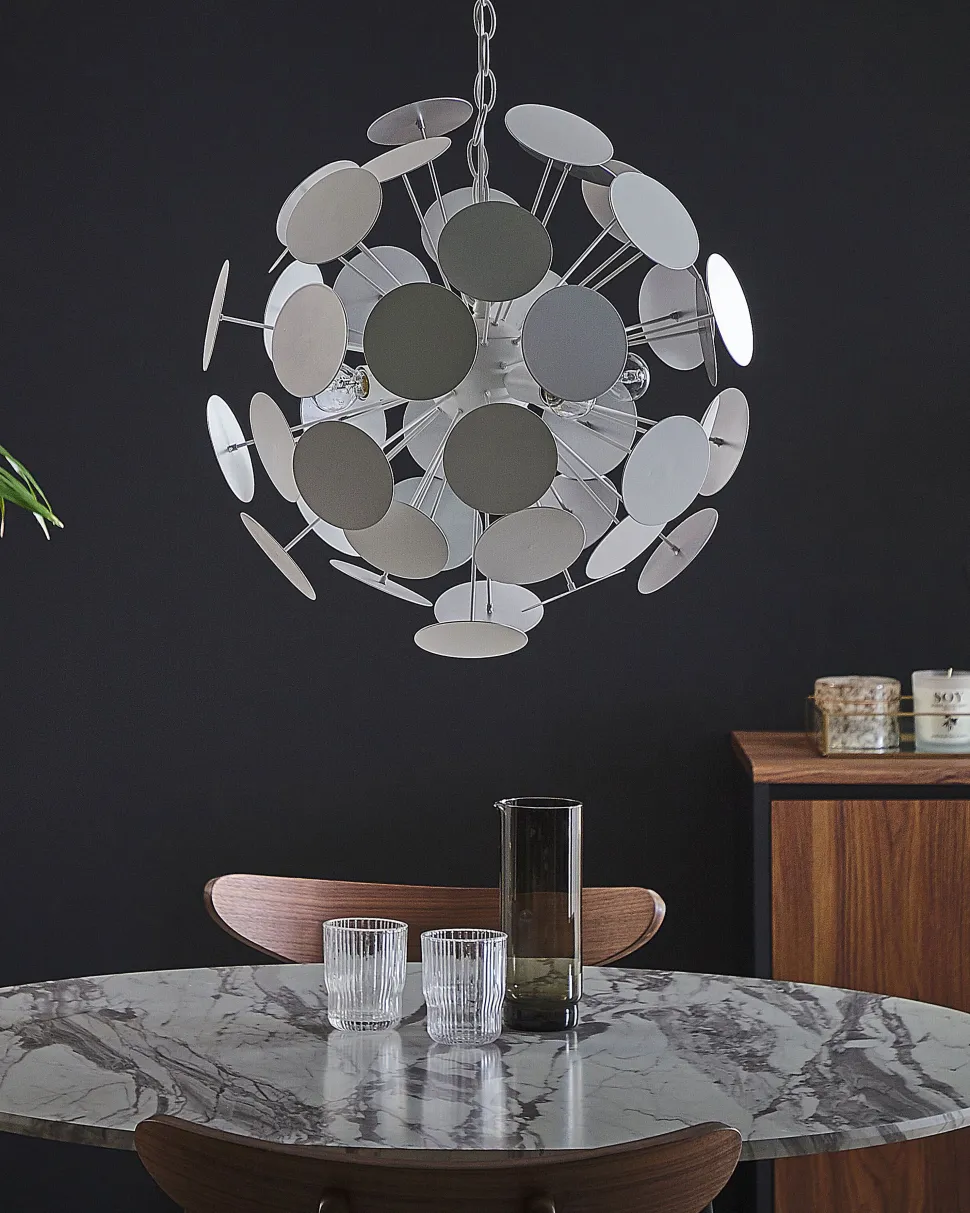 Candeeiro De Teto Branco Para 4 Lampadas Maritsa