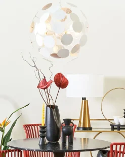 Candeeiro De Teto Branco Para 4 Lampadas Maritsa