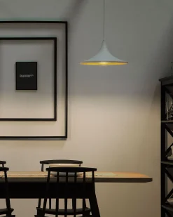 Candeeiro De Teto Branco E Dourado Yamuna