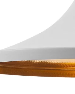 Candeeiro De Teto Branco E Dourado Yamuna